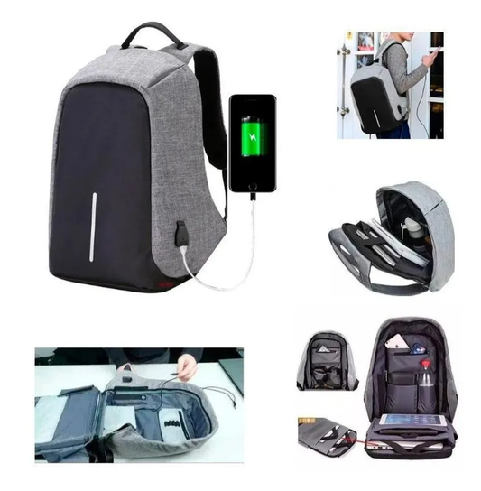 🎒🍱 Combo 3 en 1: Maleta Antirrobo + Termo Inteligente + Lonchera Eléctrica ⚡